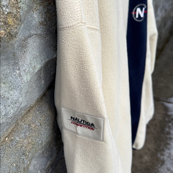 Vintage Nautica Competition Fleece 1/4 Zip Pullover XXL 90s Sailing Ocean - Picture 4 of 5